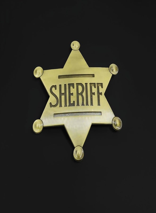 Finduat 2 Pcs Sheriff Badge Western Police Vest Sheriff Metal Branded Sheriff Badge Cowboy Party Decoration - Image 4
